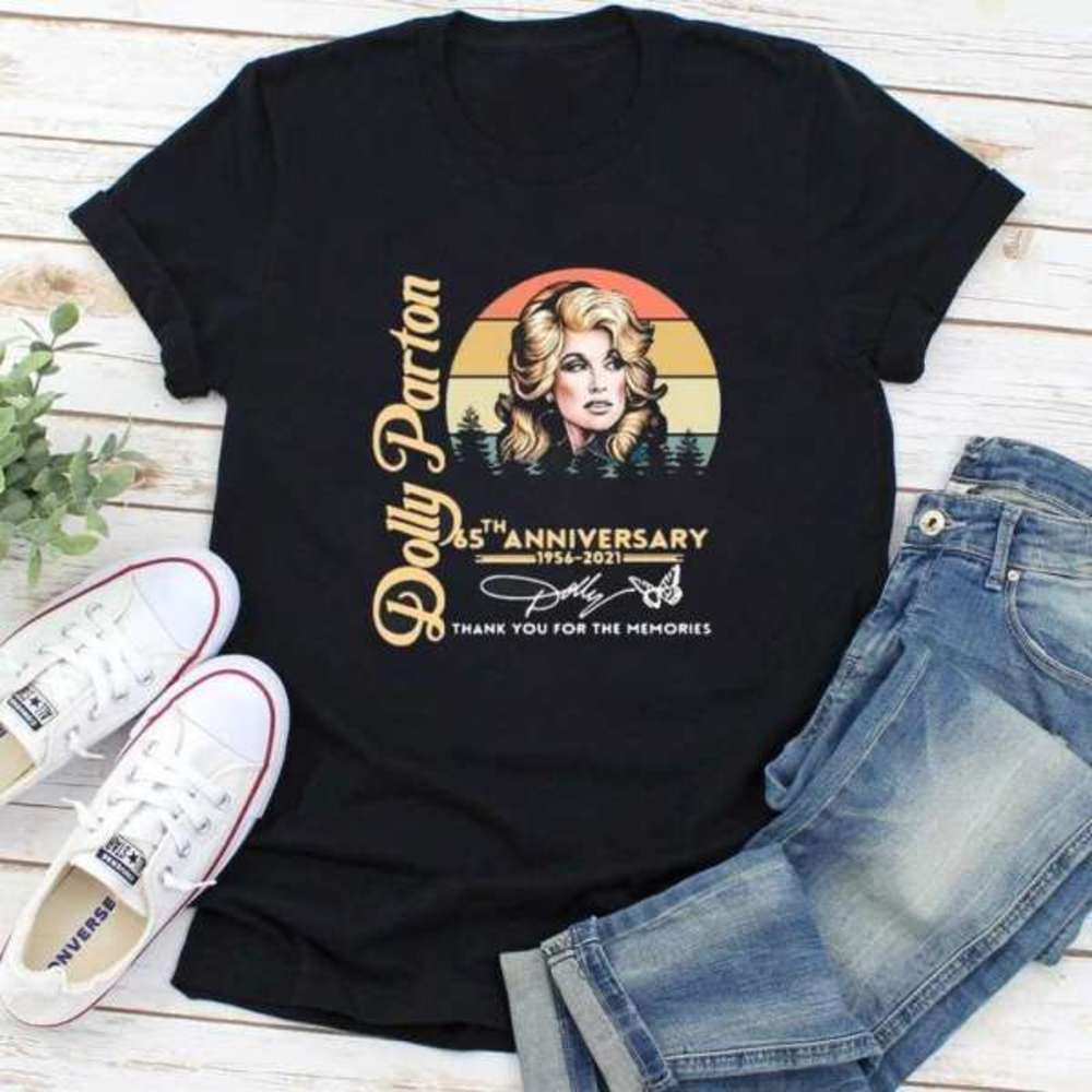 Dolly Parton 65Th Anniversary Signature T Shirt Merch
